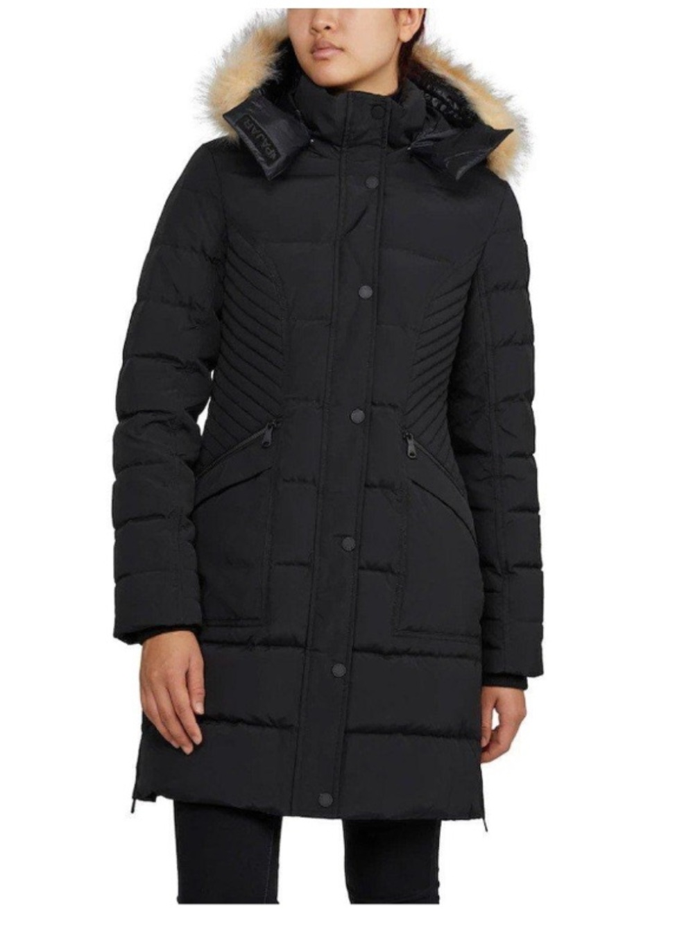 Pajar Canada Skylark Hooded Parka Softshell Puffer Winter Coat Black Medium